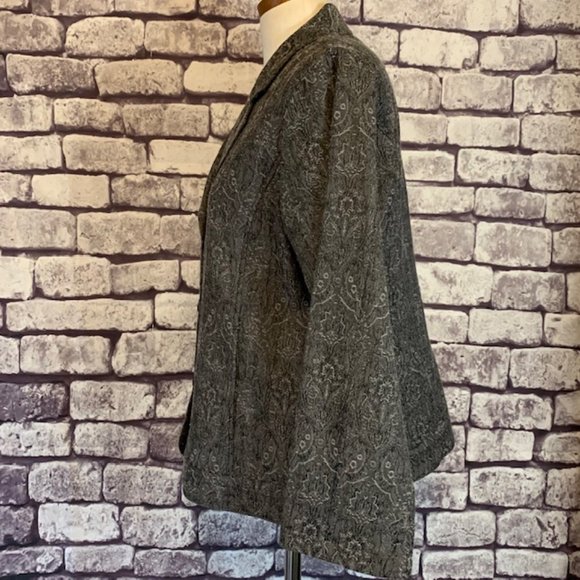 Chico's Size L Jacquard Print Jacket - Picture 5 of 11